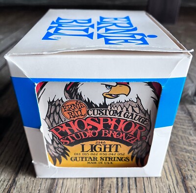 Ernie Ball 2148 Phosphor Studio Bronze Light 11-52 Guitar Strings (12 Sets)