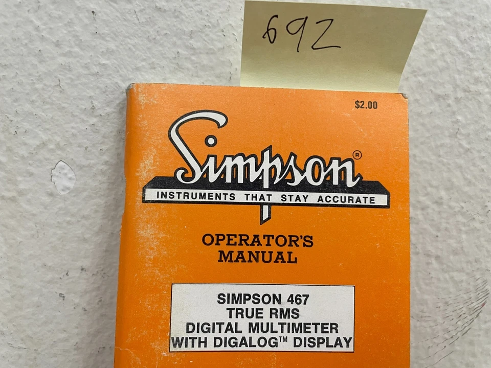 Simpson Insulation Tester model 400 operator manual 1973 - Image 3 of 4