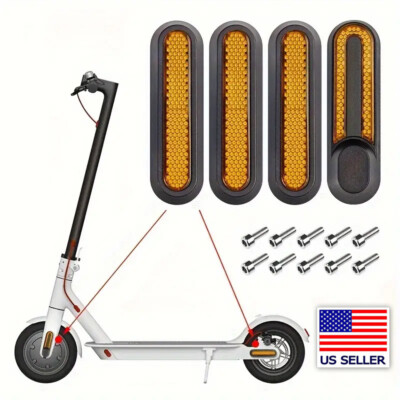 4 Scooter Wheel Hubs Fork Reflective Strips Wheel Side Covers M365 PRO PRO2