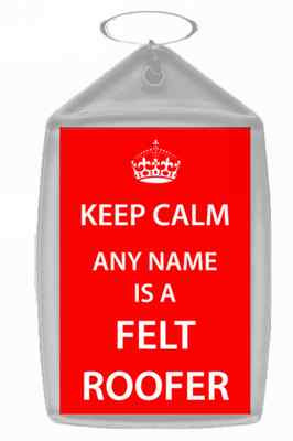 Schlüsselanhänger Filz Dachdecker personalisiert Keep Calm