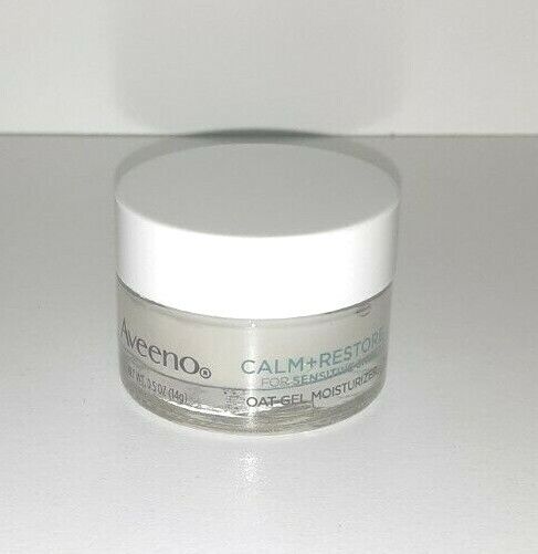 NEW Aveeno Calm + Restore Sensitive Skin Oat Gel Moisturizer 0.5 oz.