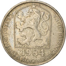 #382604 Coin, Czechoslovakia, 50 Haleru, 1984, VF(30-35), Copper-nickel, KM:89