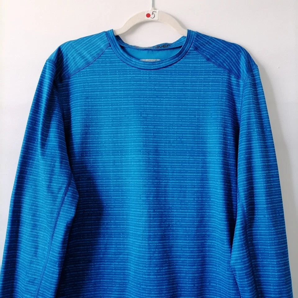 Base Layer 8 Mens Blue Long Sleeve Crew Neck Quick Dry Performance Tee Size L - Image 3 of 4