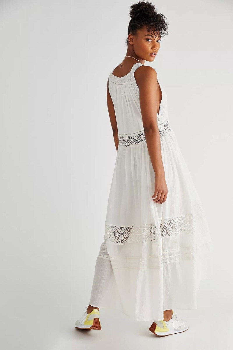 Free People Women's Ivory Carla Lace Dress