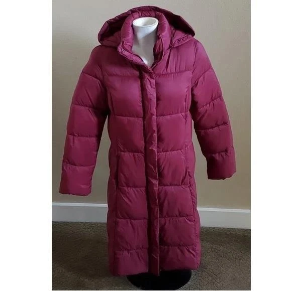 Womens Falls Creek Long Puffer Jacket Winter Coat Size SMALL Hood