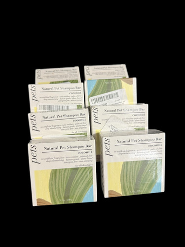 Lot 8 Natural Pet Shampoo Bar with Coconut Pet Care Dog wash Soap Plant base - Picture 1 of 4