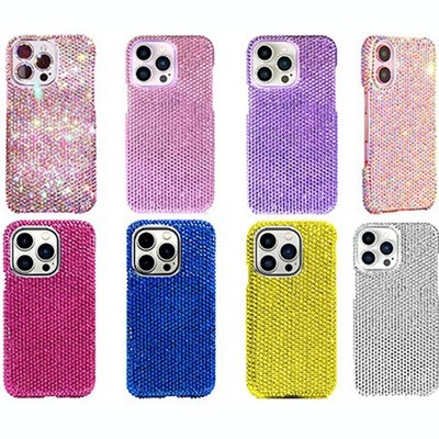 For iPhone 17 Pro Max 16 15 14 13 12 11 Bling Diamond Crystal Cute Case Cover