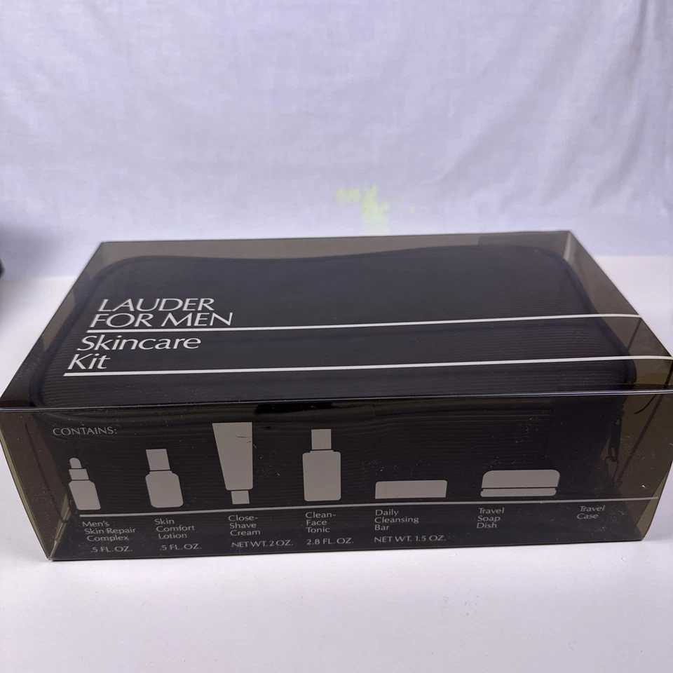 Kit de cuidado de la piel Lauder para hombre de 5 piezas. Complejo Reparador, Loción Confort, Crema de Afeitar ++ Foto 2 de 4