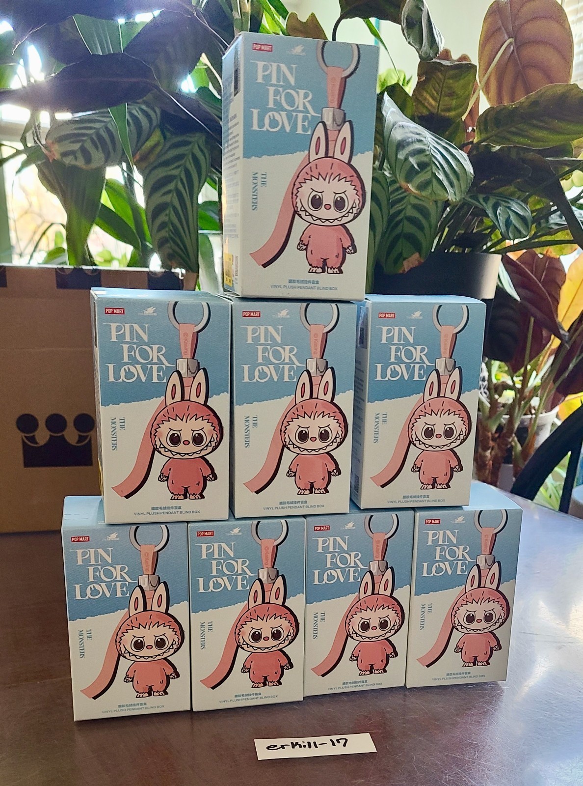 BRAND NEW, SEALED in BOX LABUBU Pin for Love CONFIRMED Letter Q from POP MART