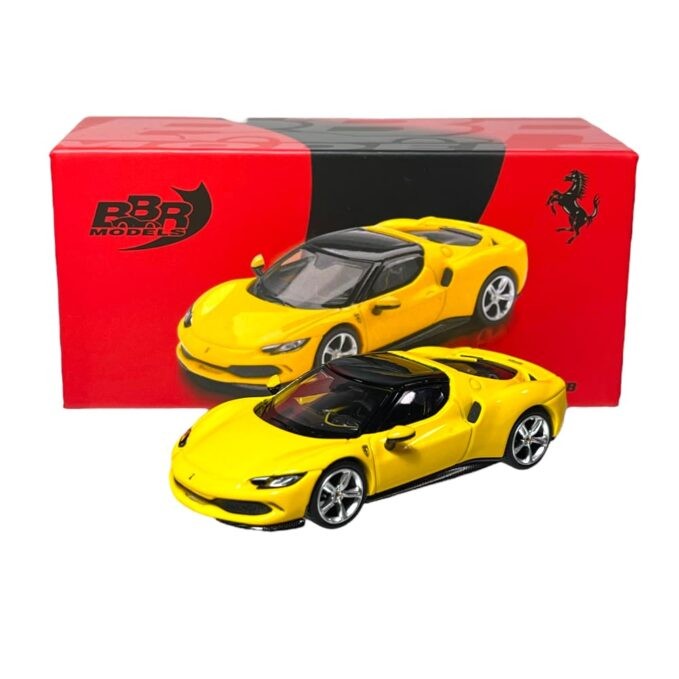 Modellino Auto BBR Models 1/64 Ferrari 296 GTB Giallo Modena