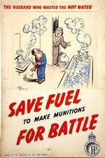 π οΈ Save Fuel for Battle Poster - 1940s Propaganda Art - 16x24'' Premium Matte