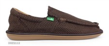 Sanuk Chibalicious Hemp Brown Sidewalk Surfer Shoes Mens Size 9 NEW 