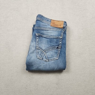 Gas Albert Herren Jeans Hose W30 L33 Denim Blau Slim Fit Straight Skinny Stretch