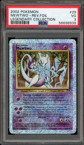 Pokemon Mewtwo Legendary Coll. Reverse Holo Rare #29 PSA 3