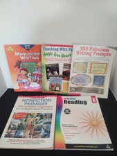 Lot Of 5 Reading & Writing Workbooks K-6 Grades Homeschool Education 