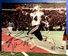 RICKY WILLIAMS AUTOGRAPHED 8x10 PHOTO MIAMI DOLPHINS TOUCHDOWN SWAU COA