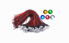 30pcs 3mm Pre Wired Dc 5v-12v Micro Led Lights Emitting Diodes Mini Bulbs Lamp