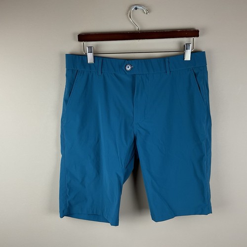 Greyson Montauk Chino Golf Shorts Mens 33 X 11 Green Stretch Poly Spandex - Picture 8 of 10