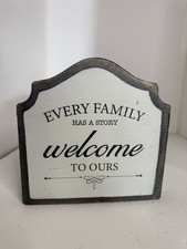 Metal Sign  Every Family Has A Story, Welcome To Ours  Decor Ashland