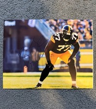 Broderick Jones Autographed Photo Pittsburgh Steelers 8.5x11