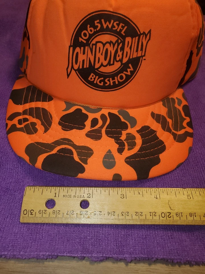 Camionero Snapback naranja camuflaje "John Boy & Billy Big Show 106.5 WSFL" "Duh...Huh" Foto 2 de 4