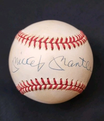 UDA JSA MICKEY MANTLE SIGNED AUTO OFFICIAL AMERICAN LEAGUE BASEBALL YANKEES