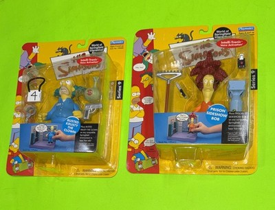 The Simpsons Figure Lot Prison Sideshow Bob Busted Krusty The Clown Playmates