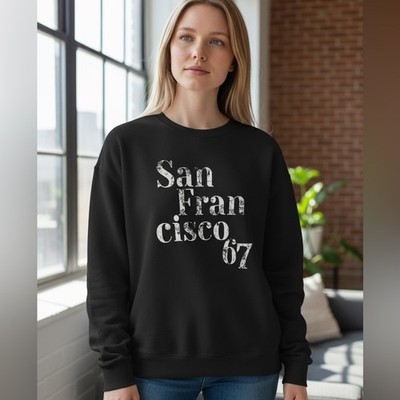 Women s Mint Velvet Black San Francisco '67 Sweatshirt Size Small