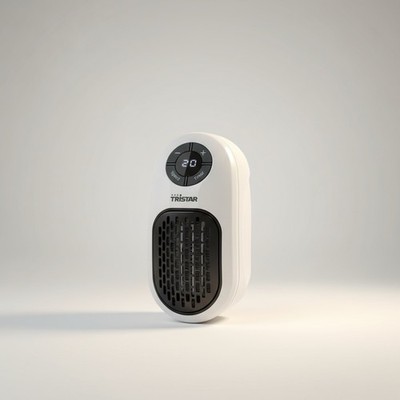 Tristar Steckdosenheizung Mini Heizlüfter Plug Heater mit Display & Timer