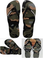 Havaianas Classic Men's Camo Green Black Tan Flip Flop Size 11/12 New NWT
