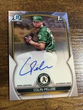 COLIN PELUSE 2023 Bowman #CPA-CPE 1st Chrome Auto