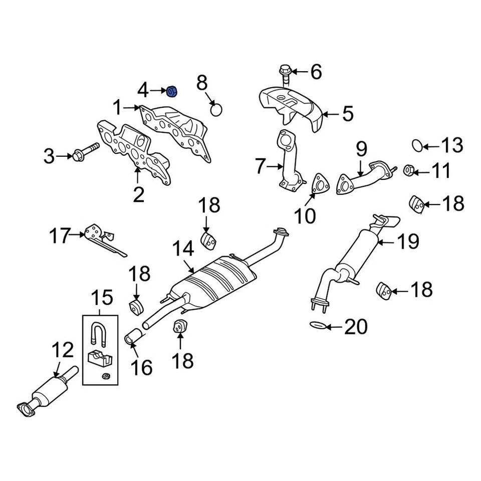 For Mercury Mariner 2009-2011 Mercury W708176S437 Exhaust Manifold Nut Foto 3 de 3