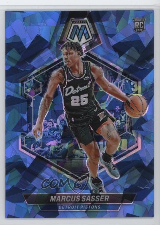 2023-24 Panini Mosaic Rookies Ice Mosaic Prizm 34/125 Marcus Sasser #229 19g2