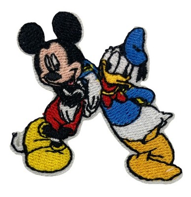 Mickey Mouse And Donald Duck Iron On Patch Embroidery Badge