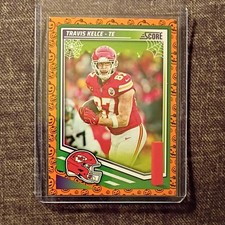 2025 Panini Score Travis Kelce #232 Pumpkin Kansas City Chiefs NFL Football Card