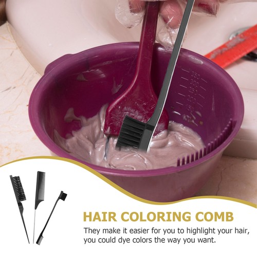 3 Pcs Highlight Comb Professional Salon Highlights Hair Color Brush - Picture 2 of 12