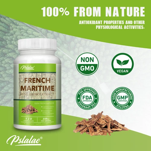 French Maritime Pine Bark Extract 350mg-with Proanthocyanidins, for Heart Health - Picture 5 of 11