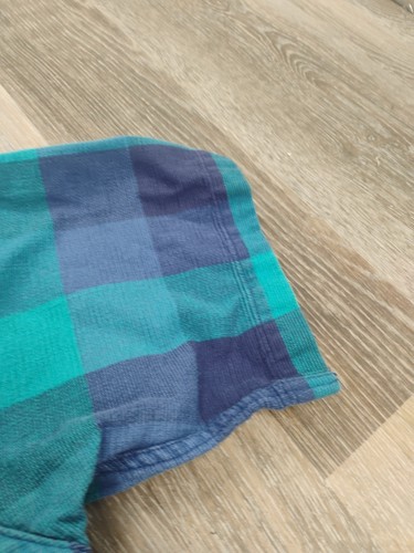 Vintage LL Bean Hemd Herren große Knopfleiste blau türkis kariert cool gewebt hergestellt in den USA - Bild 6 von 7
