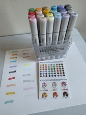 COPIC Sketch Markers Set Assorted Colors, 24-Piece / Mint Condition