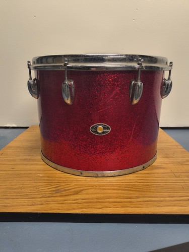 Vintage Sligerland 14" concert tom in red sparkle 14" x 10' 