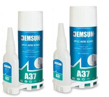 Demsun A37 UPVC Mitre Bond Kit 200ml Activator + 50g Adhesive Super Strong Fast