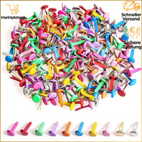 Mini Runde Brads 200 StüCk Metall Bunte Klammern FüR Scrapbooking Basteln DIY