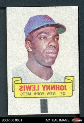 1966 Topps Rub Offs Johnny Lewis Mets 6 - EX/MT
