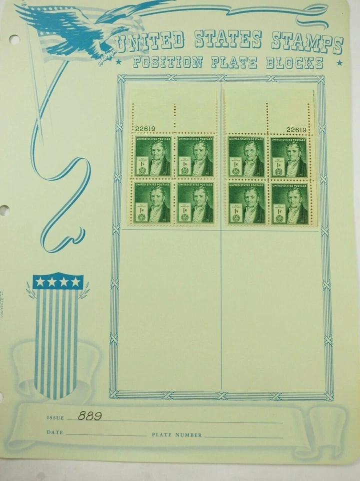 Scott # 889 E.Whitney Plate block (22619) block Two Corners 1940 1c FVF - Image 2 of 4
