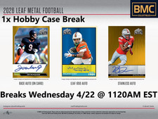 Mike Alstott 2026 Leaf Metal Football 1x Hobby Case Break #9
