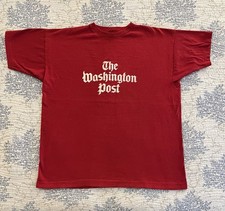 Vintage The Washington Post Adult Red XL T-shirt 1980s Made In USA Single Stitch