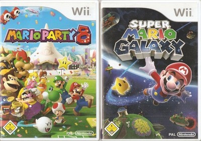 Nintendo Wii Spiele zur Auswahl: Mario Party 8 Super Mario Galaxy mit Anleitung