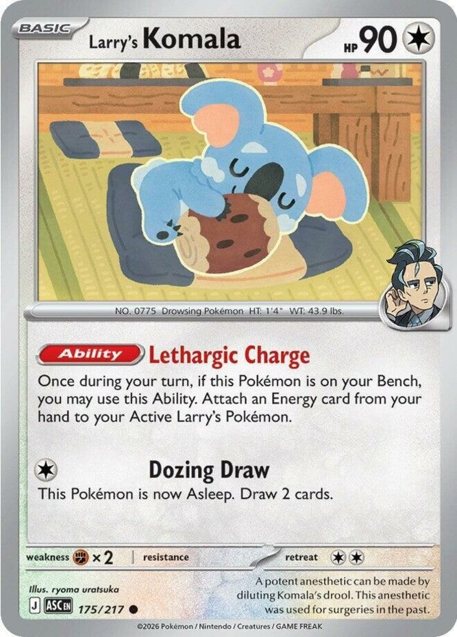 Larry's Komala - 175/217 - Common (Near Mint) Ascended Heroes - Colorless Pokémo