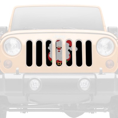 For Jeep Wrangler 18-24 Dirty Acres 1-Pc Santa Style Perforated Main Grille