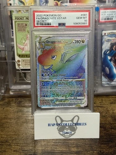 2022 Pokemon GO Full Art Secret Dragonite VSTAR 081 PSA 10 U.S. Seller